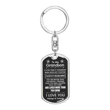 Grandson 'Always Remember' Keychain - Love You This Much